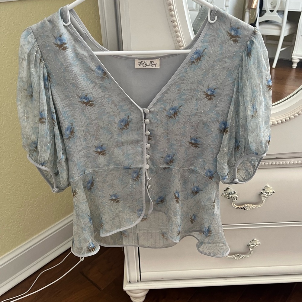 Loveshackfancy Jordan Top In Color Breeze - image 2